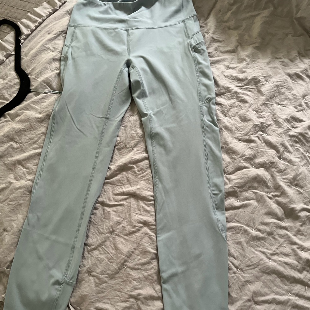 Light blue size small yoga pants with pockets